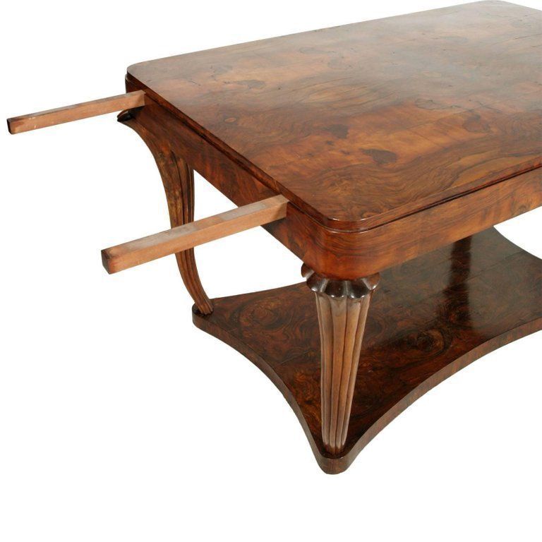 1920s Testolini & Salviati Venice Baroque Art Deco Dining Room Set Burl Walnut photo 40176.0