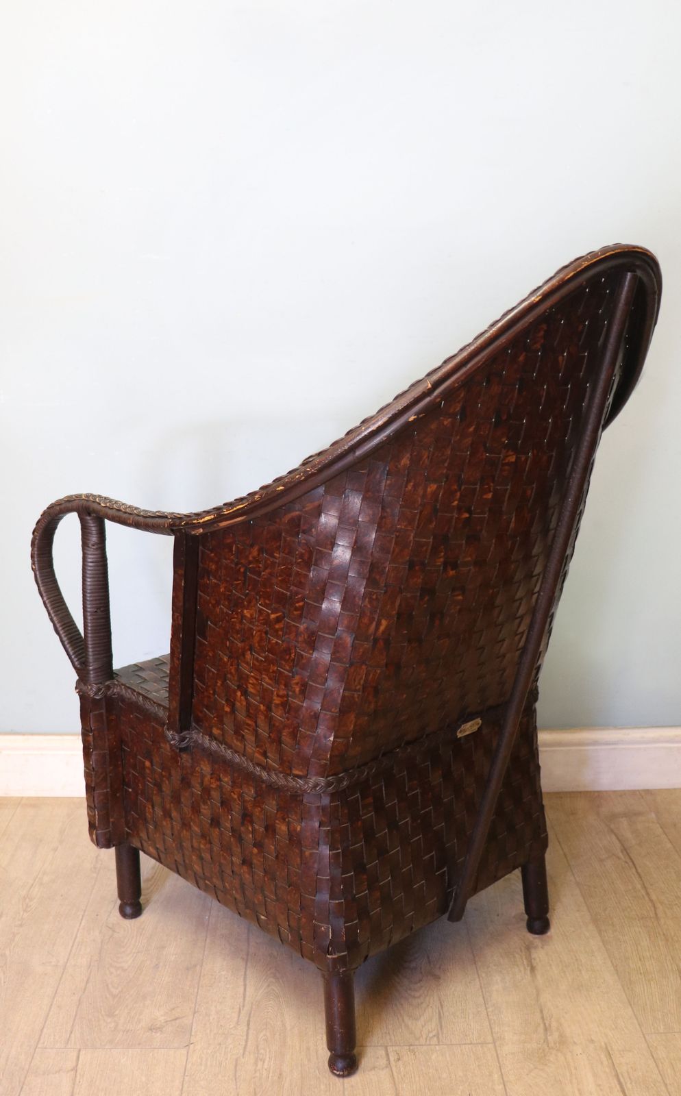 photo furniture A Wonderful, Vintage High Back Patent Ply Fibre Armchair.