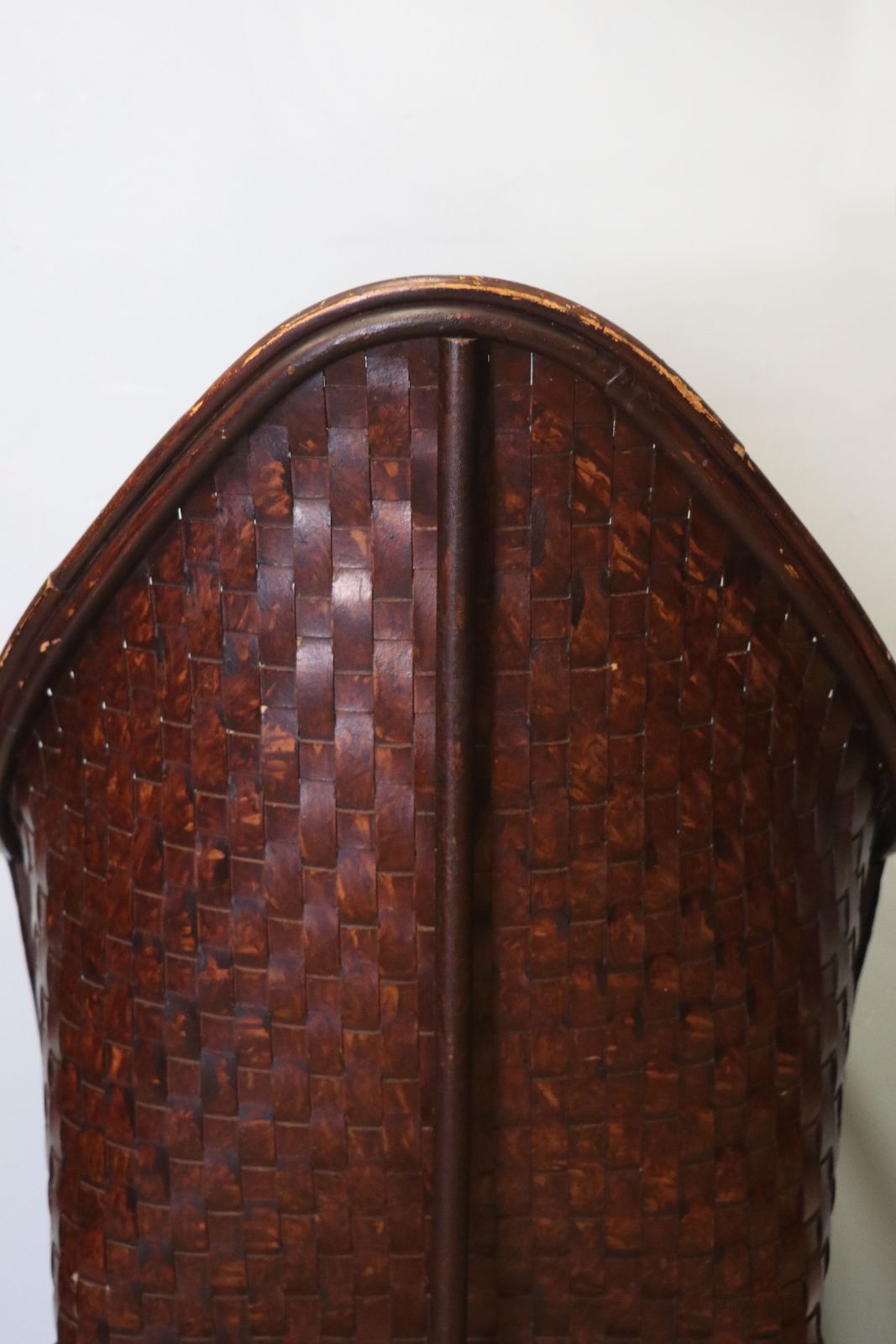 photo buy A Wonderful, Vintage High Back Patent Ply Fibre Armchair.