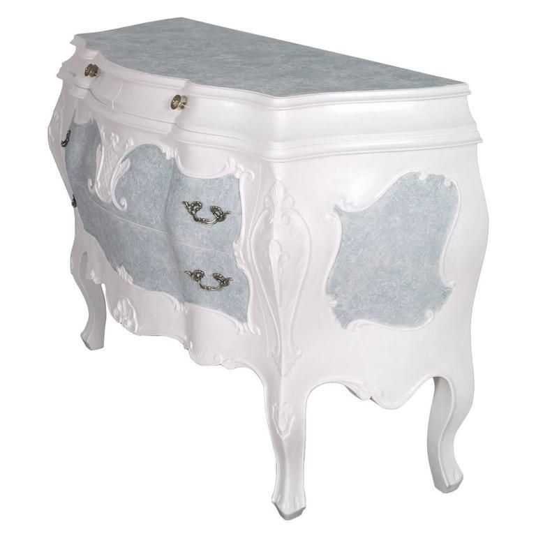 Early 20th Century Baroque Chest Of Drawers  Hand Carved Walnut ,  Lacquered photo furniture