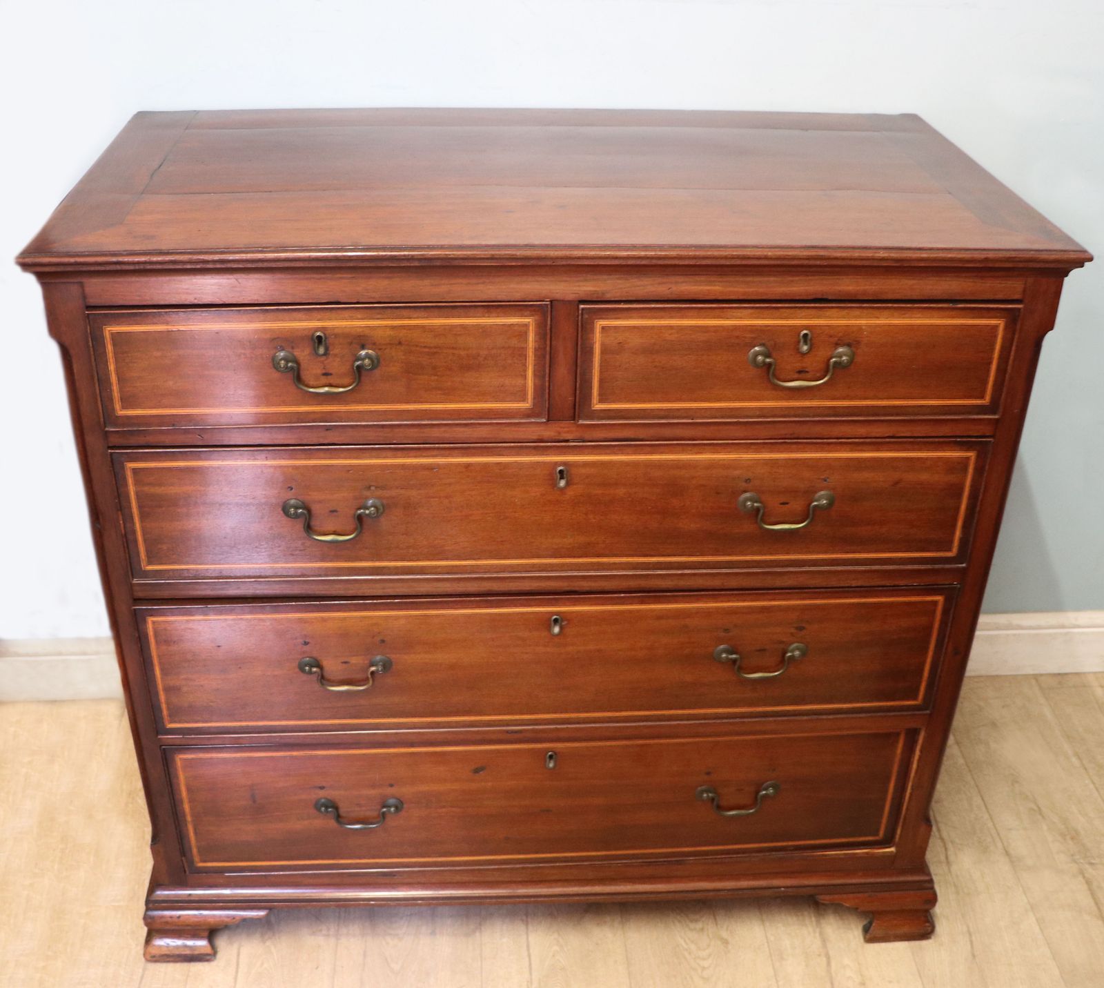 A Lovely Georgian Revival Mahogany Chest Of Drawers.