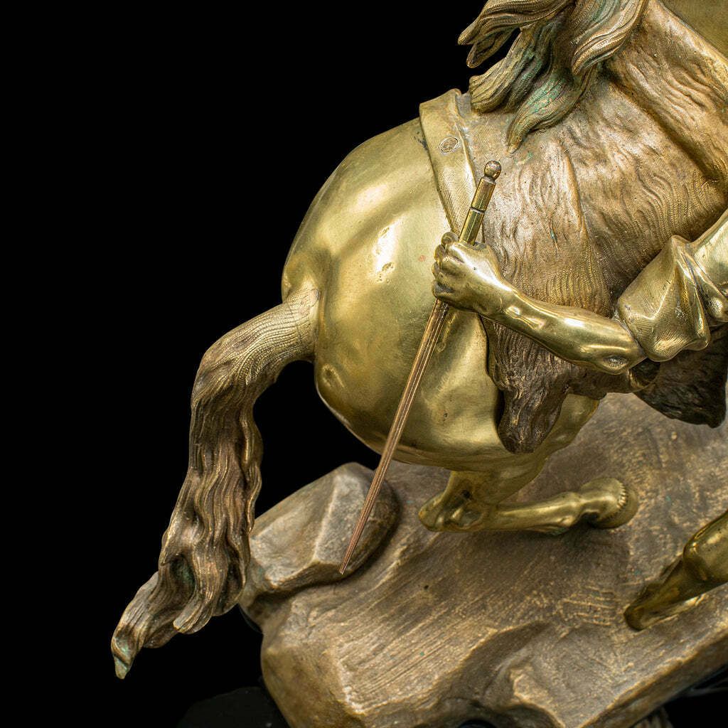 photo for sale Large Antique Marly Horse Figure, French, Equine Statue, Bronze, Victorian, 1880