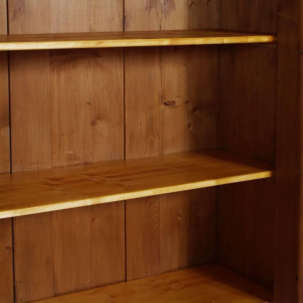 19th Century Bookcase Display Cabinet In Solid Larch Restored And Wax Polished photo Furniture