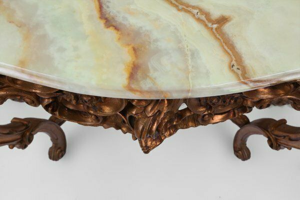 Furniture 20th Century Louis XV Style Console With Marble Top, France, 1970s photo