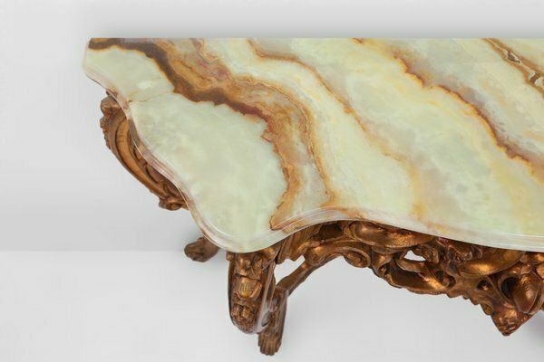 1004.0 20th Century Louis XV Style Console With Marble Top, France, 1970s photo