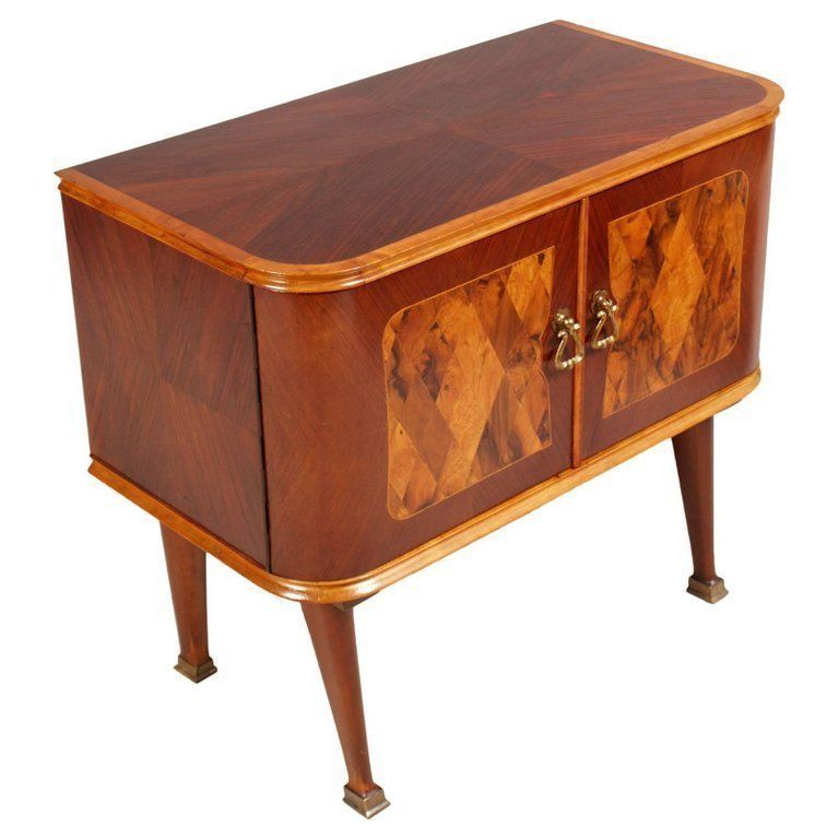 Mid-Century Art Deco nachtkastjes – toegeschreven aan Paolo Buffa – wortelnoot inlegwerk – Cantù photo furniture