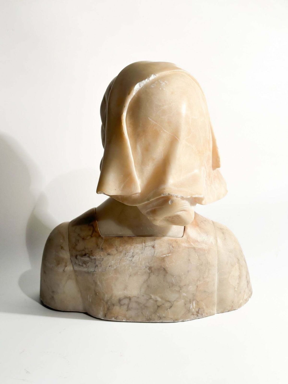 Alabaster Bust Of Joan Of Arc Attributed To Giuseppe Bessi Early Twentieth Century photo vintage