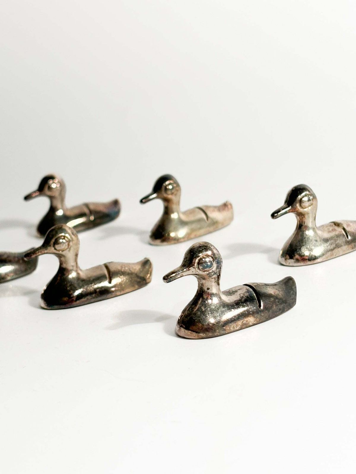 Set Of 6 Metal Placeholders / Knife Rests By Saviato From The 90s photo 160.0