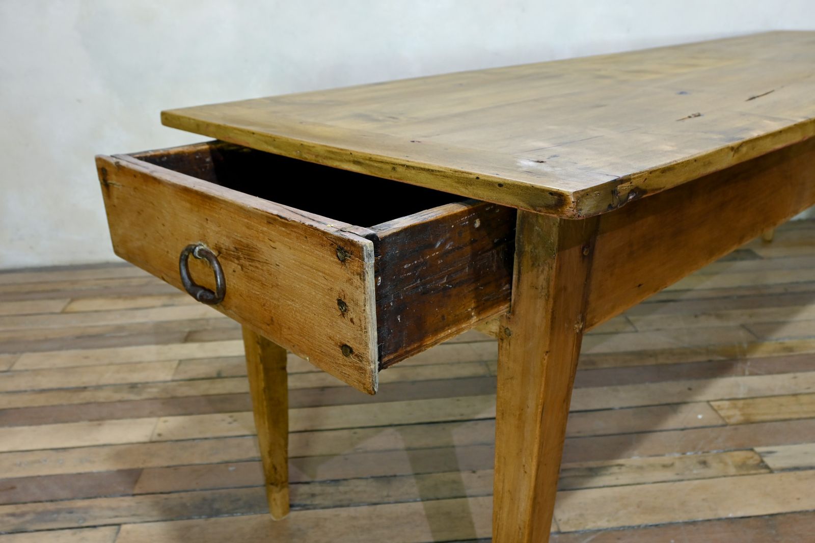 A Large 19th Century French Fruitwood Farmhouse Table photo for sale