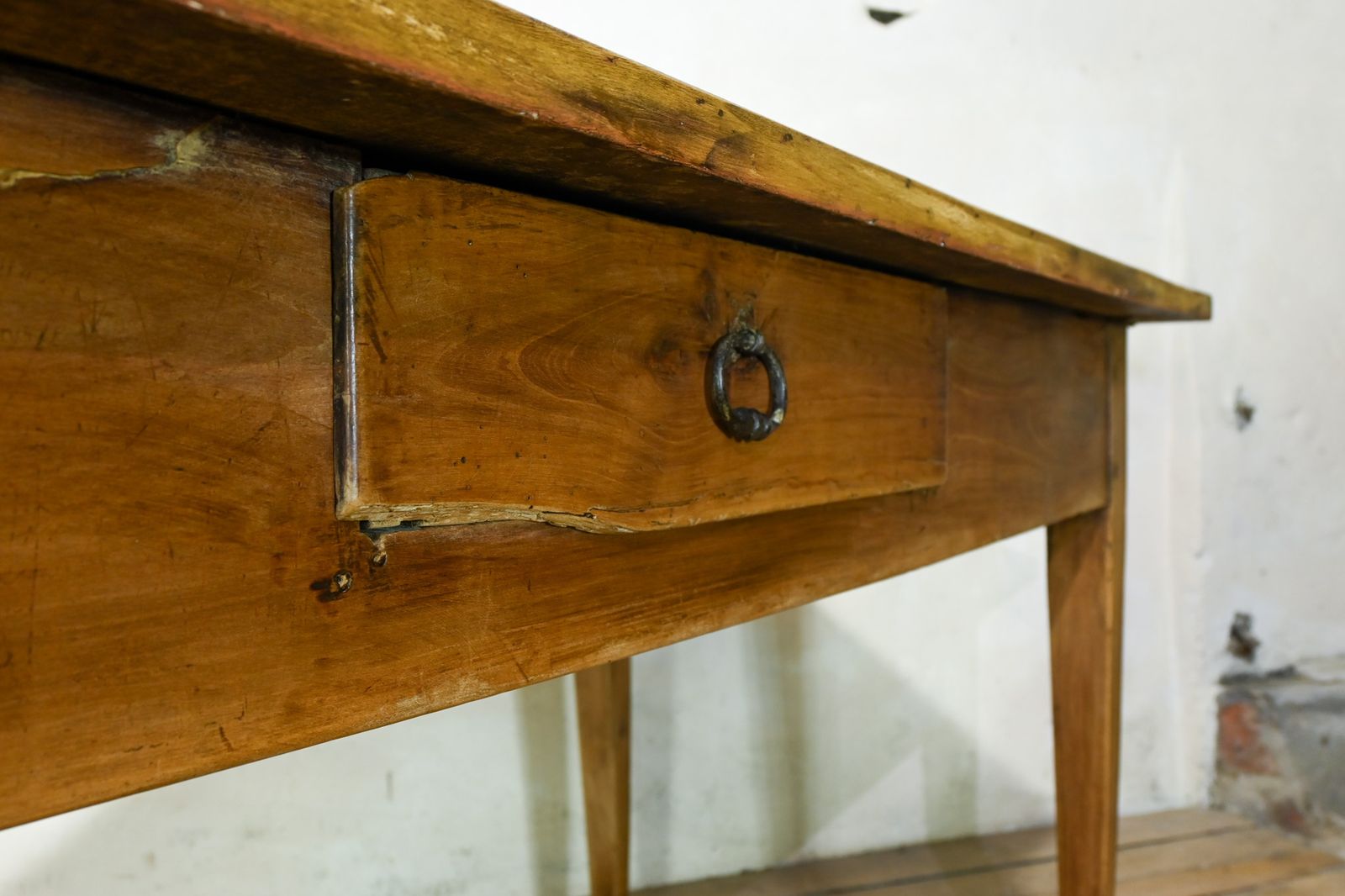 photo buy A Large 19th Century French Fruitwood Farmhouse Table