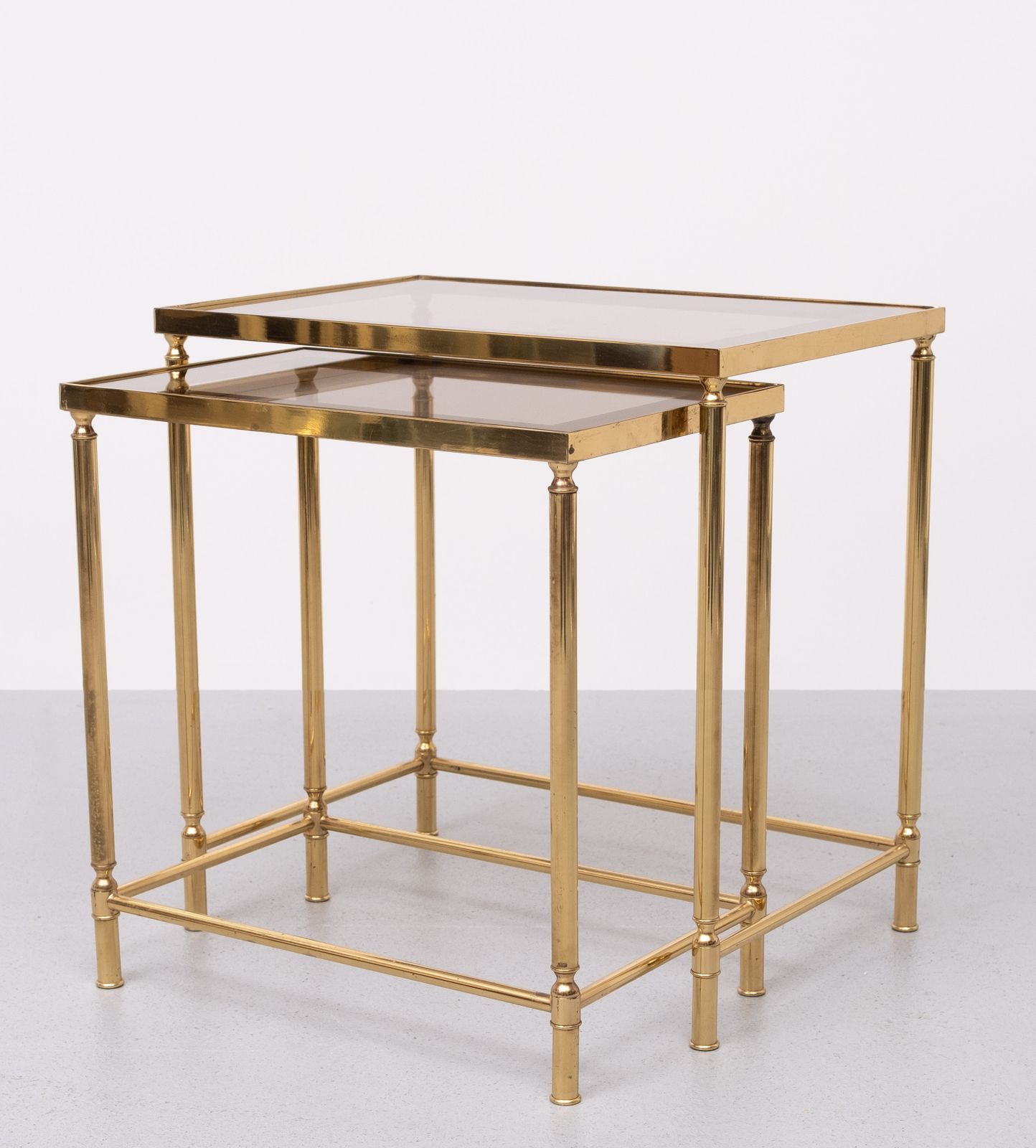 Brass Side Tables Hollywood Recency 1970s France photo 1125.0