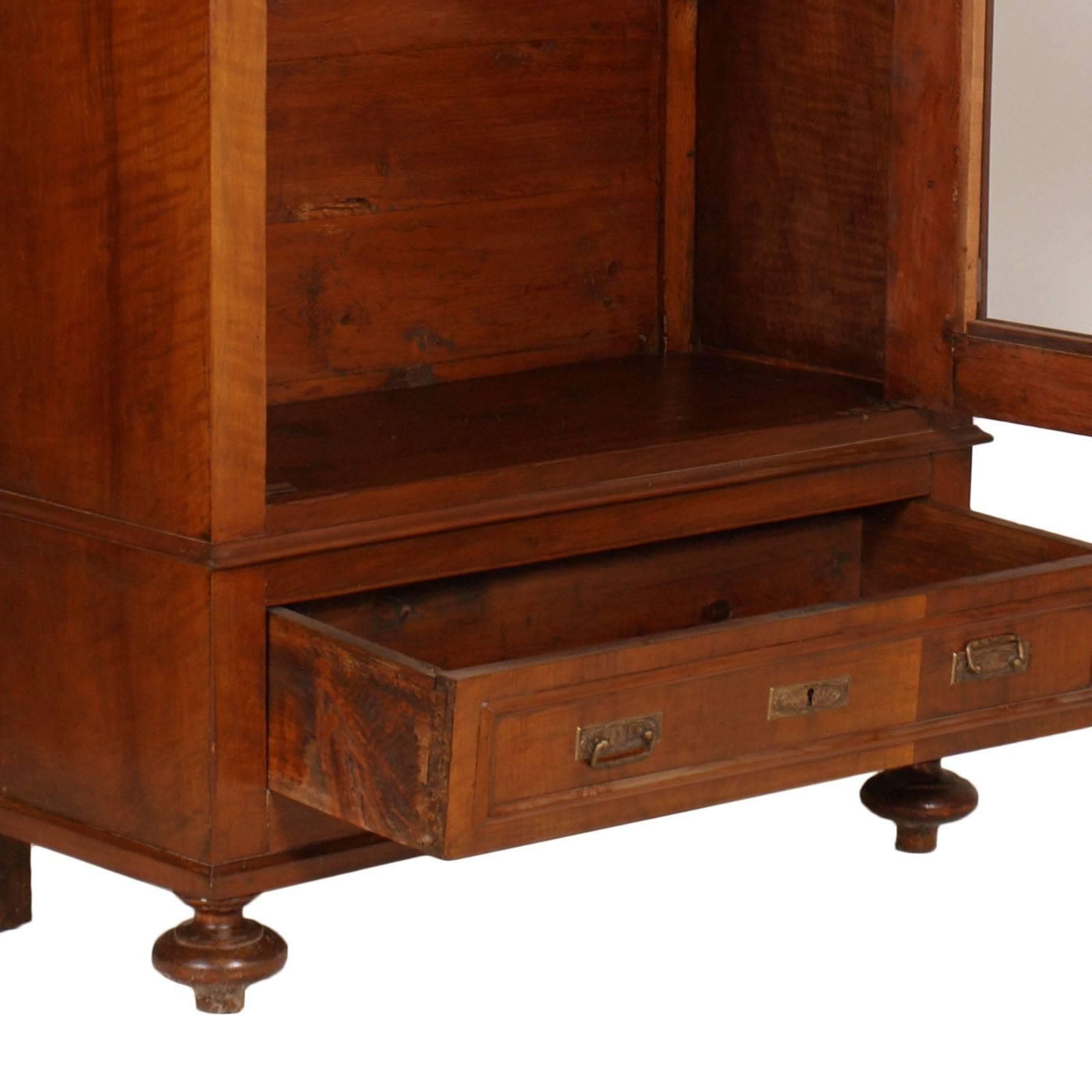 Late 19th Century Display Cabinet Or Vitrine, Umbertino, Neoclassic With Drawer photo for sale