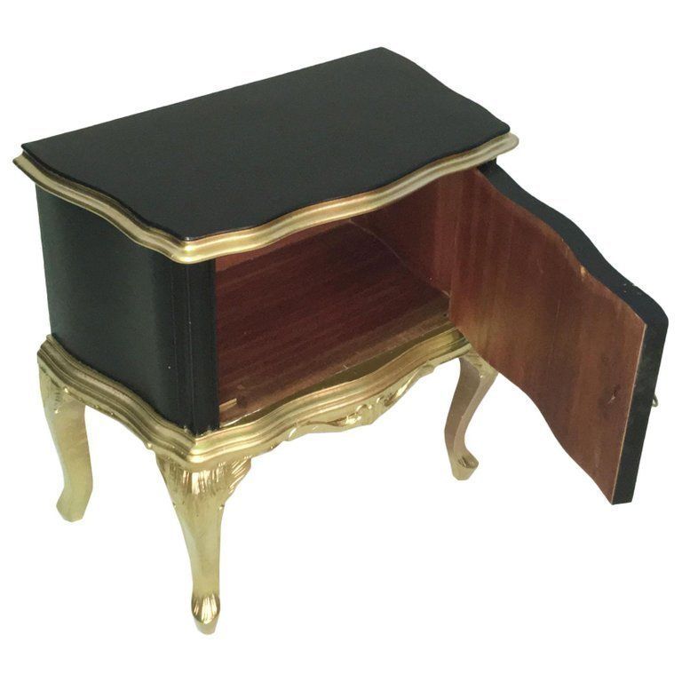 Pair Of Venetian Baroque Nighstands, Hand Carved Walnut, Veneered Walnut photo for sale