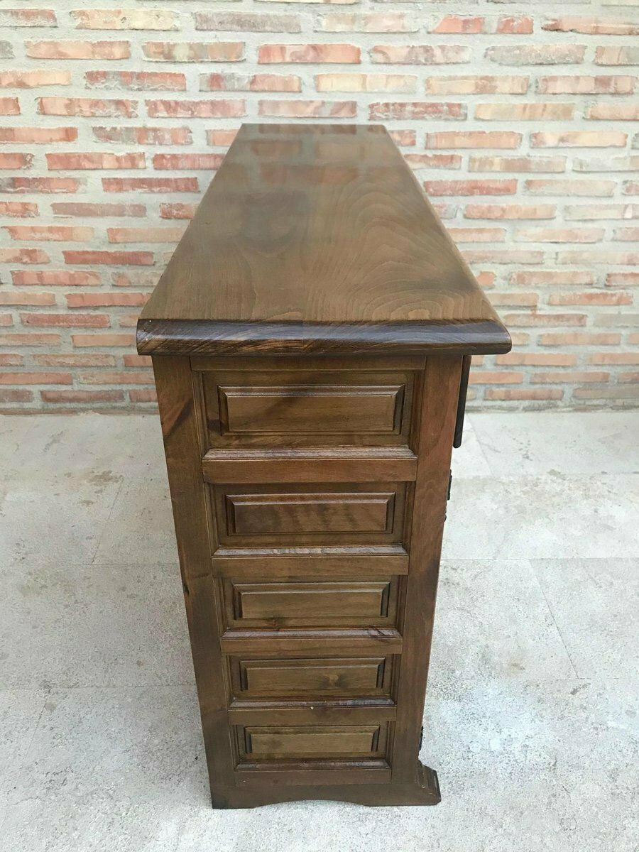 2274.0 19th Century Baroque Style Spanish Carved Walnut Credenza photo