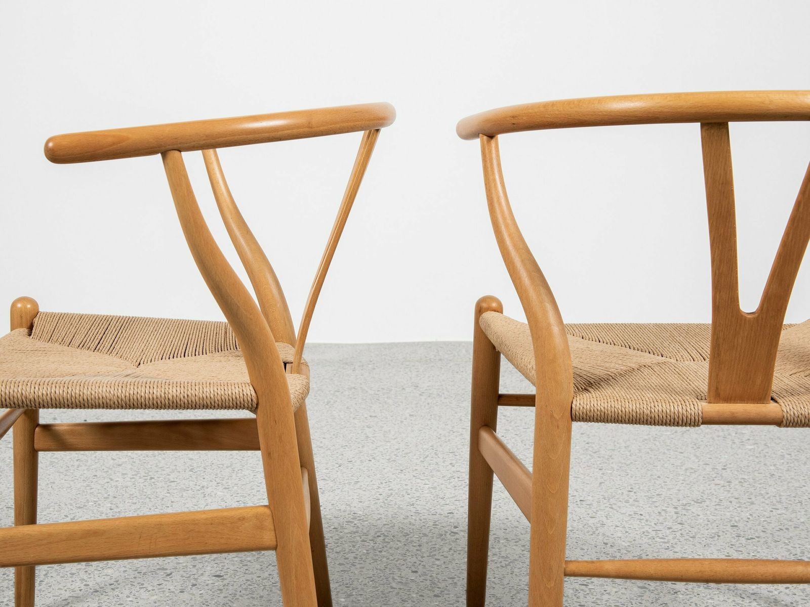 Midcentury Pair Of Original Wishbone Chairs By Hans Wegner For Carl Hansen And Søn photo 1974.0