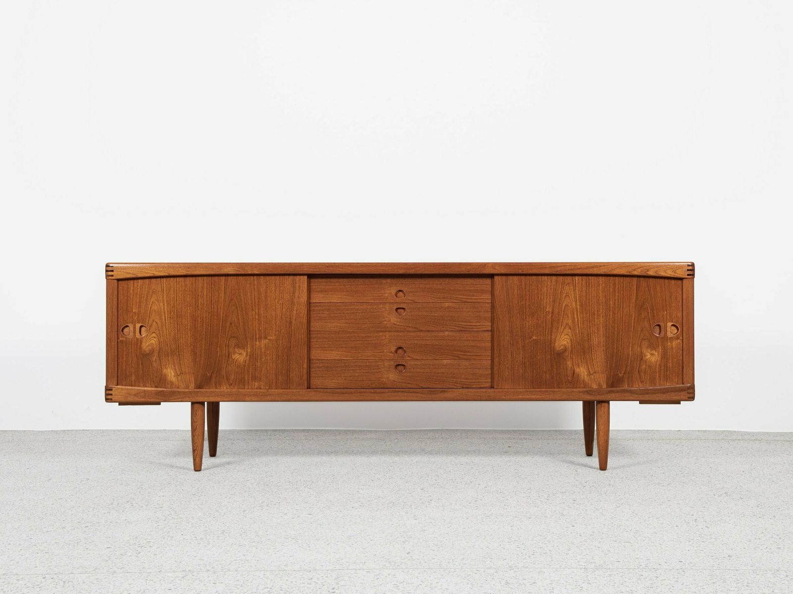 Midcentury Danish Sideboard In Teak By Hw Klein For Bramin 1960s   With The 3 Stripes