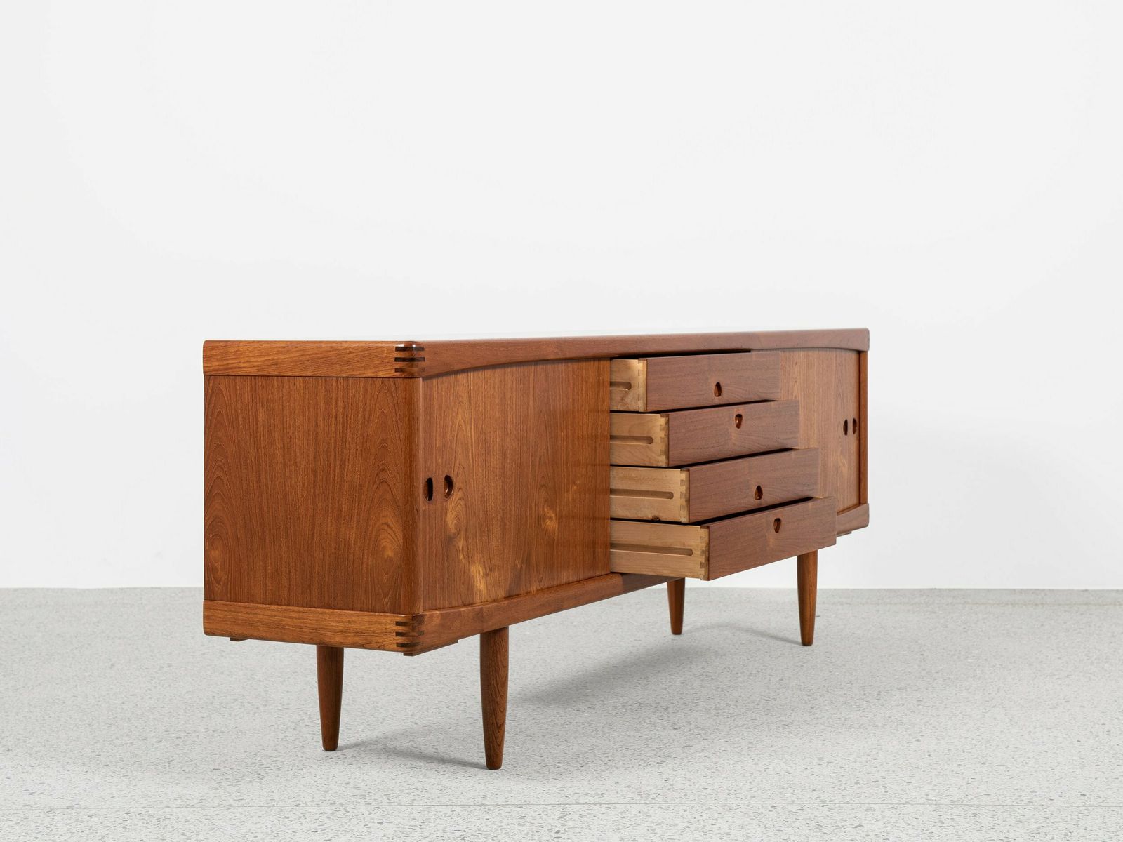 Midcentury Danish Sideboard In Teak By Hw Klein For Bramin 1960s   With The 3 Stripes photo Furniture