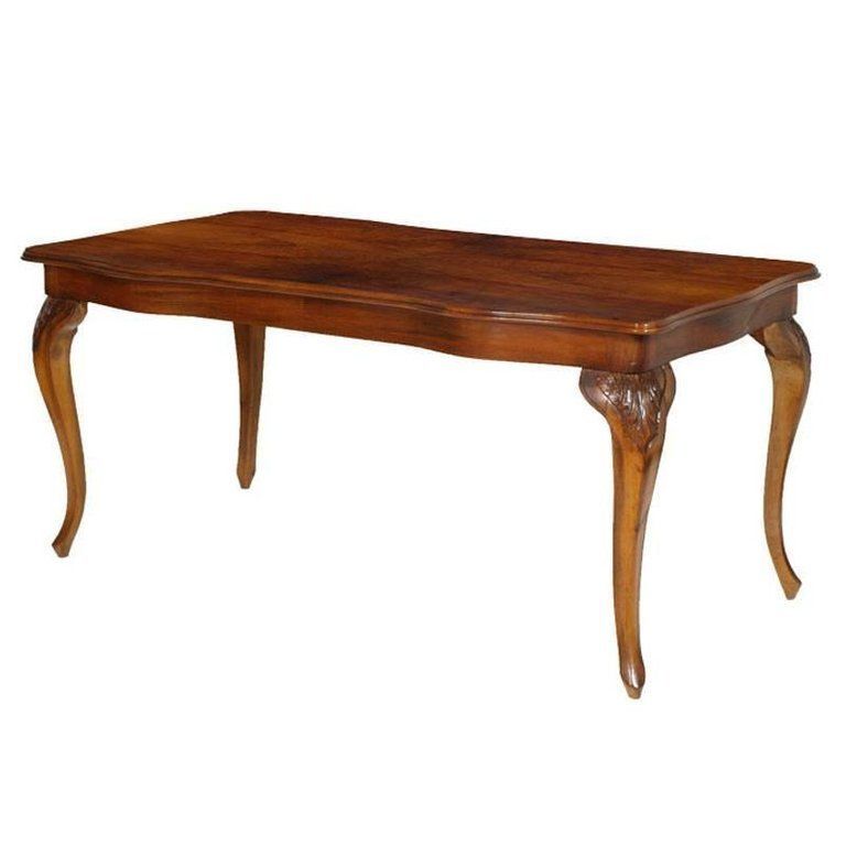 Early 20th Century Venetian Baroque Hand Carved Walnut Table Wax Polished
