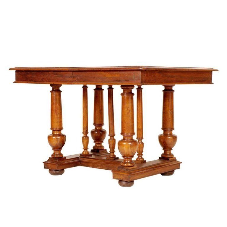 French Provencal Early 19th Century Empire Extendable Table Solid Walnut photo furniture