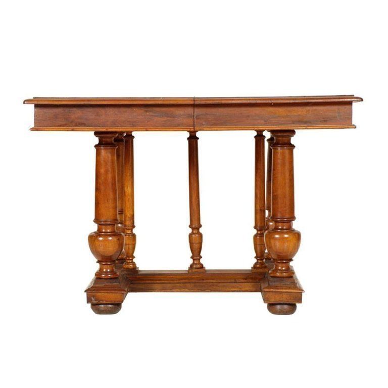 French Provencal Early 19th Century Empire Extendable Table Solid Walnut photo for sale