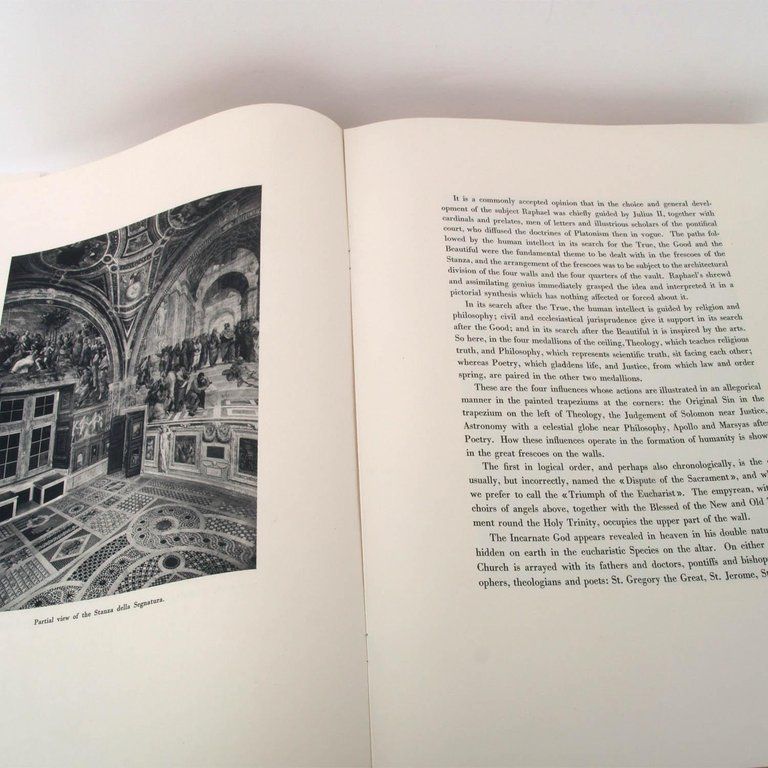 1950 Uniques Books Stanza Della Segnatura By Raphael Printed By Pope Pius XII photo buy