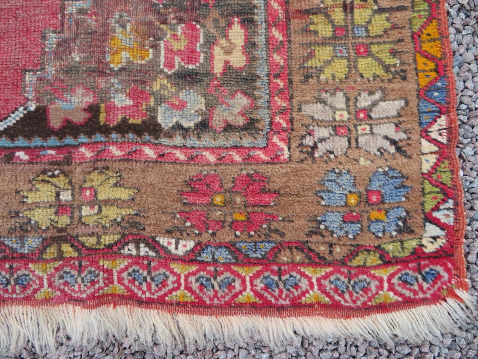 Antique Turkish Mujur Mudjur Rug. Kirsehir Province. Central Anatolia. Late 19th Century. photo vintage