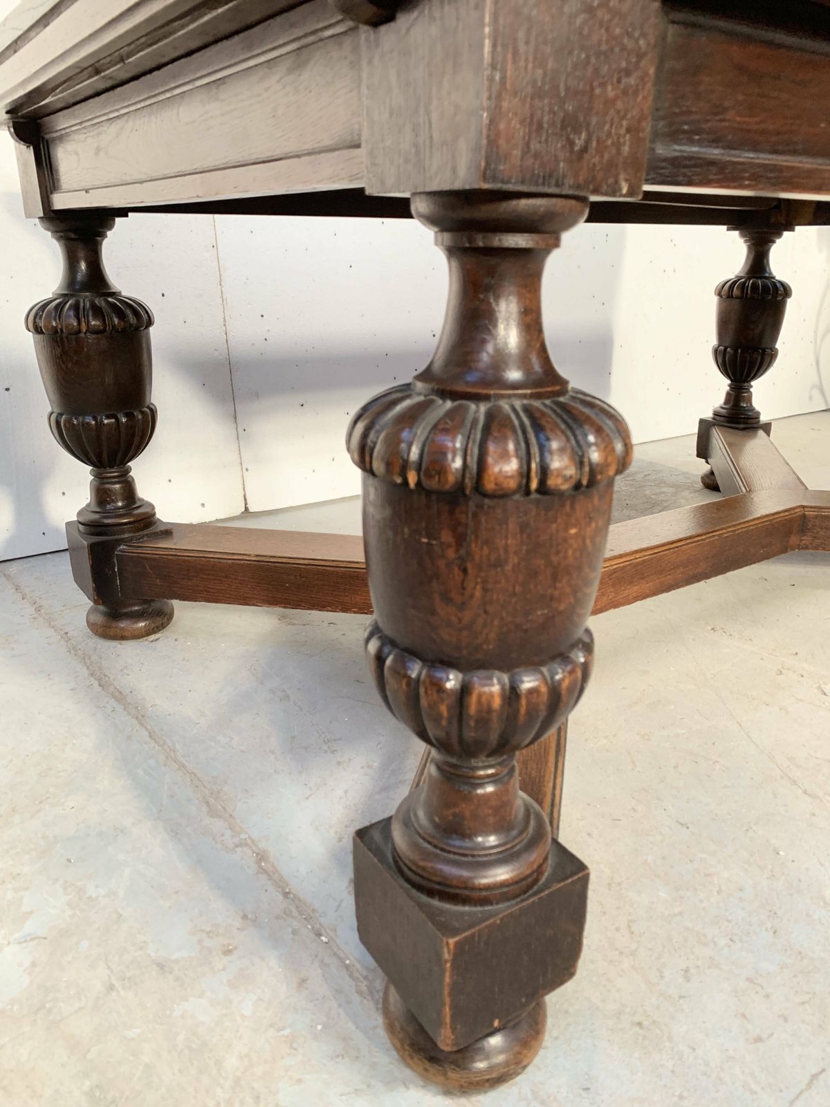 Renaissance Style Table In Oak, 20th Century photo Furniture