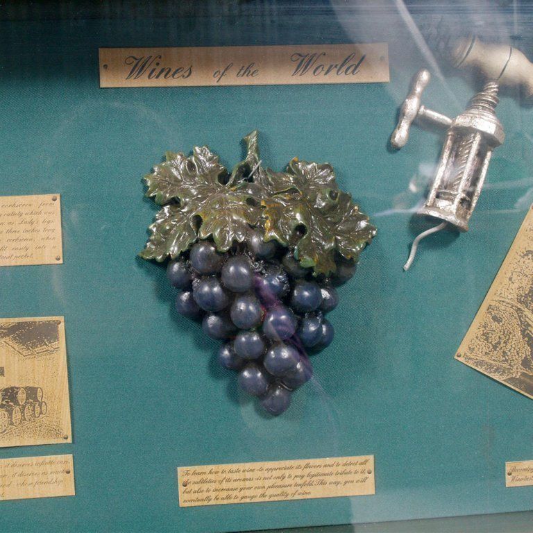 Midcentury English Portobello Famous Wines In The World On Display Case photo Home Decor