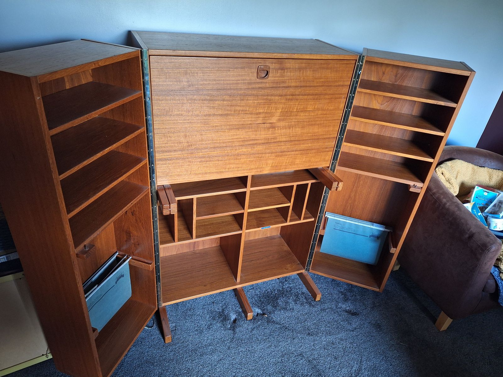 Niels Erik Glasdam Jansen Desk With Light   Scandinavian Modern 1960s Teak photo furniture