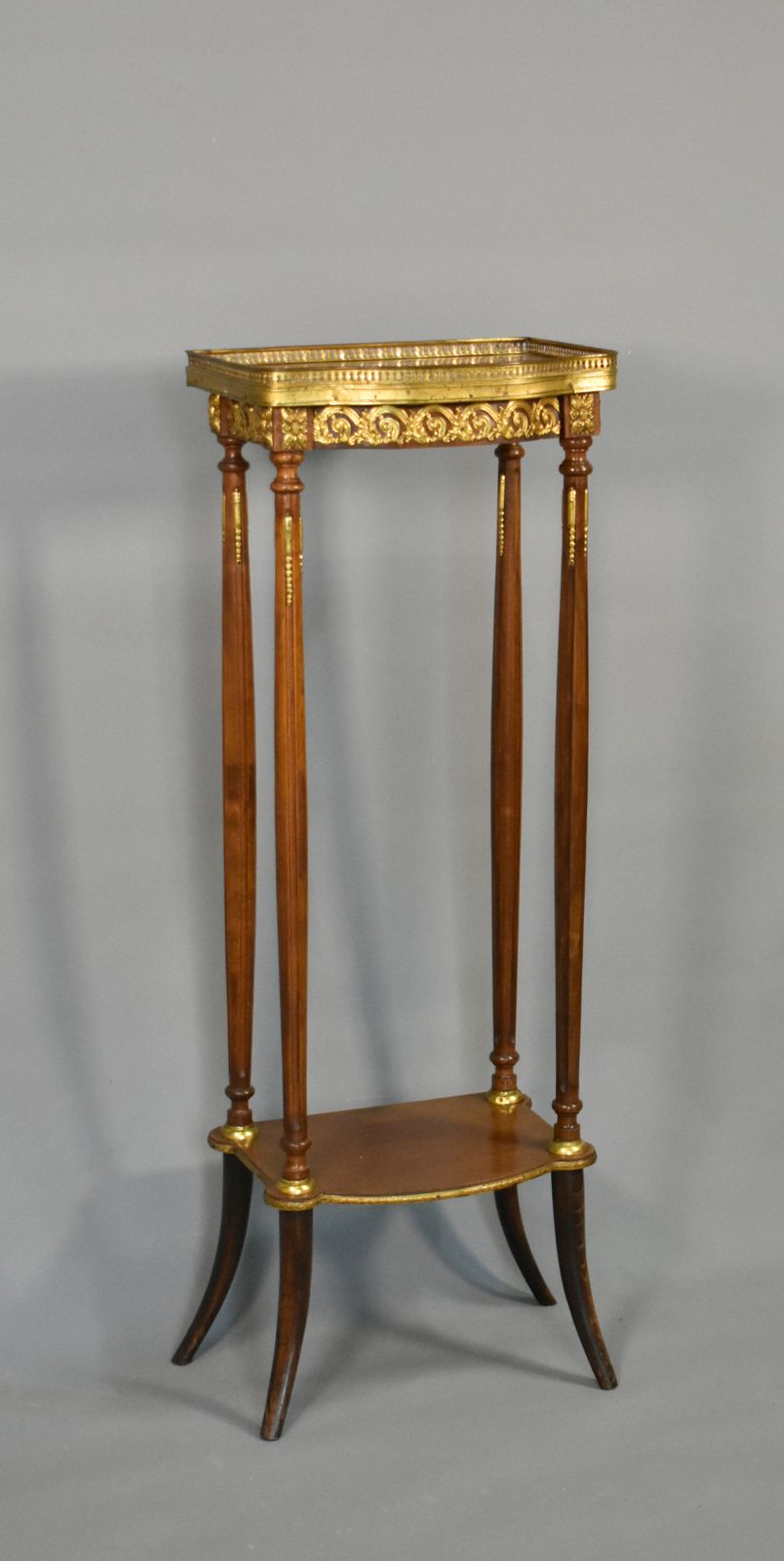 Tall French Marble Sellette Stand Louis XVI Style photo furniture