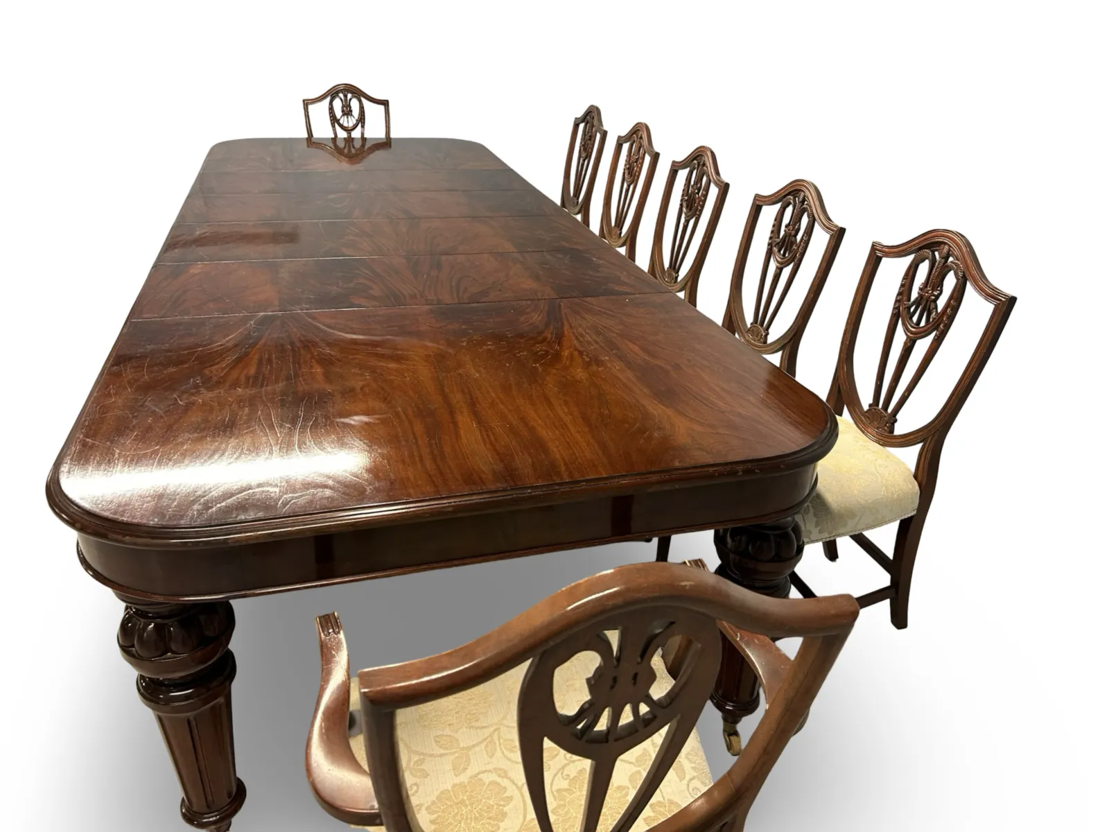 photo furniture 11.81ft Elite Rare Victorian 1837 1901 Flame Mahogany Dining Table To Be Pro French Polished.