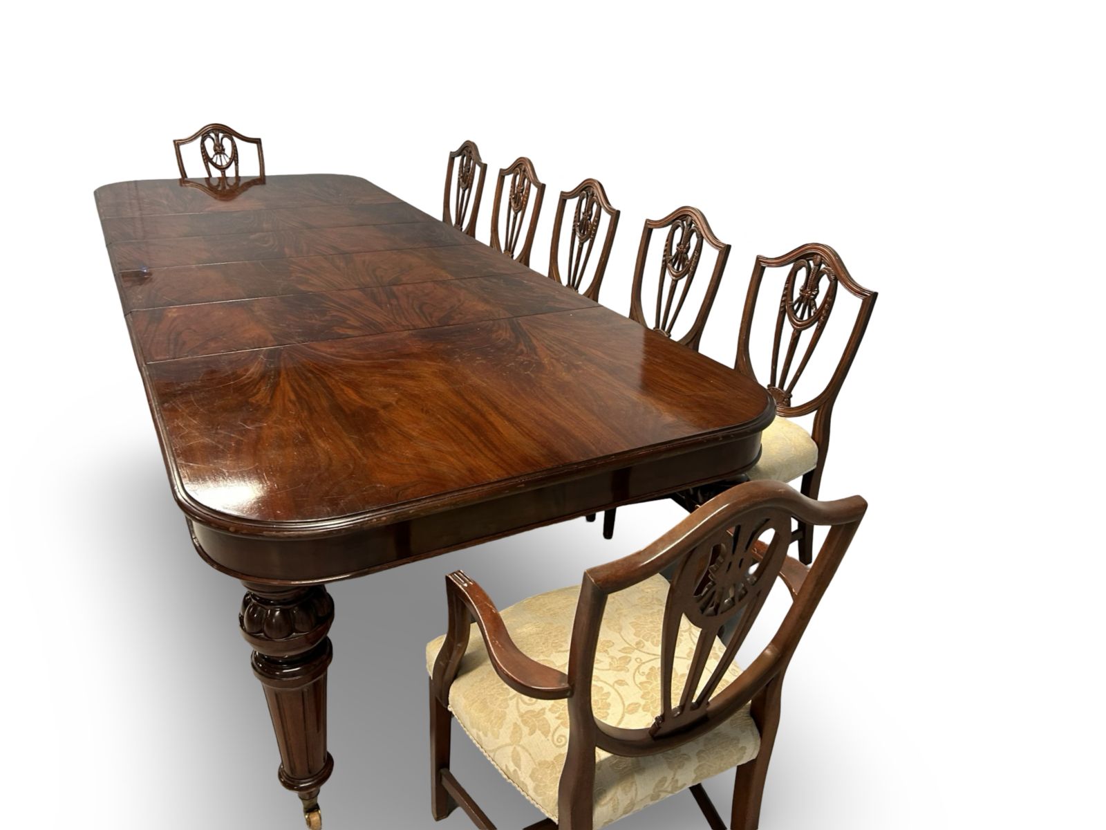 photo vintage 11.81ft Elite Rare Victorian 1837 1901 Flame Mahogany Dining Table To Be Pro French Polished.
