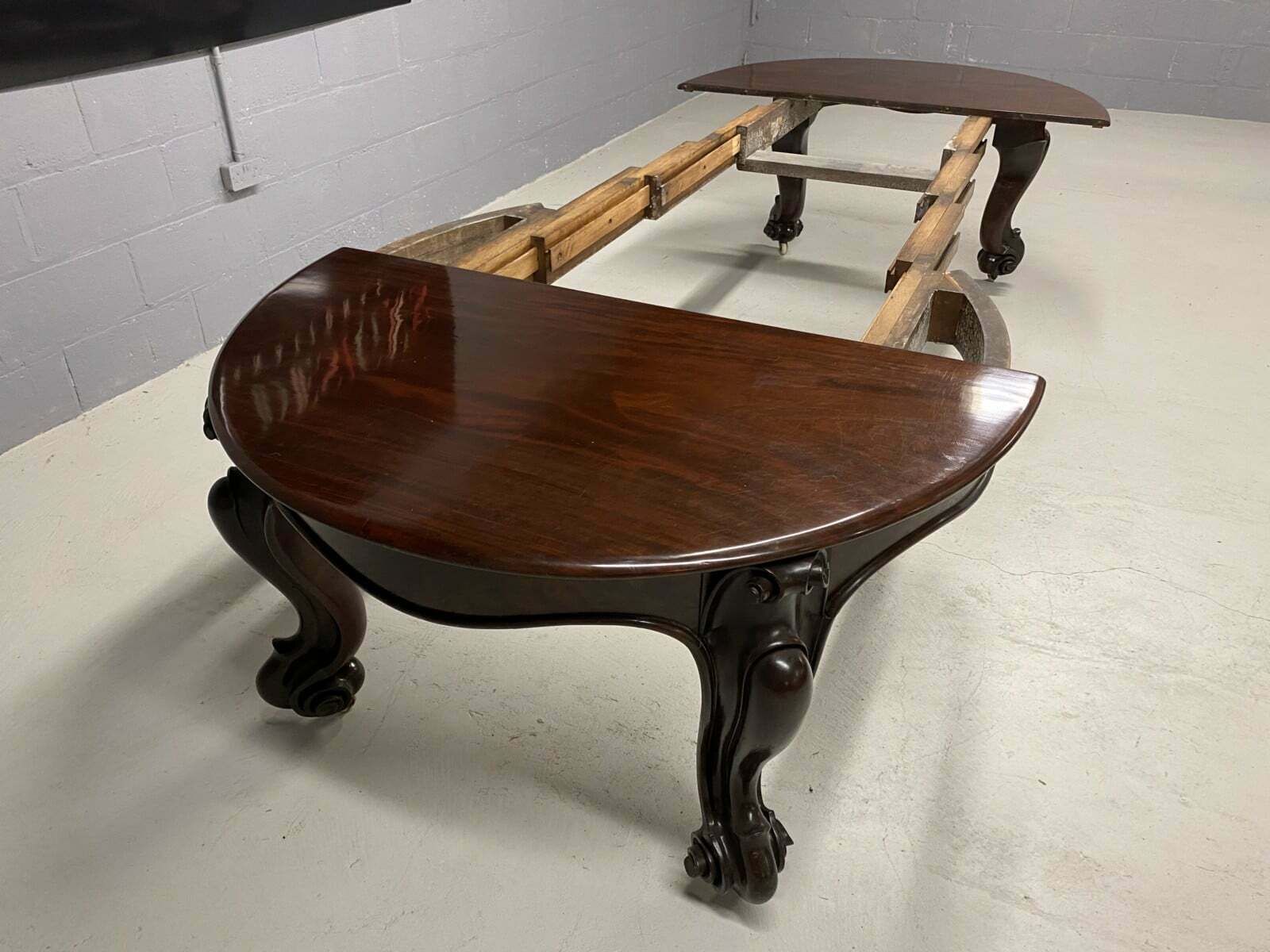 11ft Rare 1831 1901 Antique Grand William IV Cuban Mahogany Sabre Leg Dining Table photo 5500.0