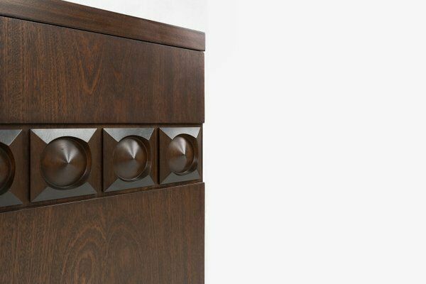Brutalist Geometrical Seventies Bar Cabinet, Belgium, 1970s photo 2404.0