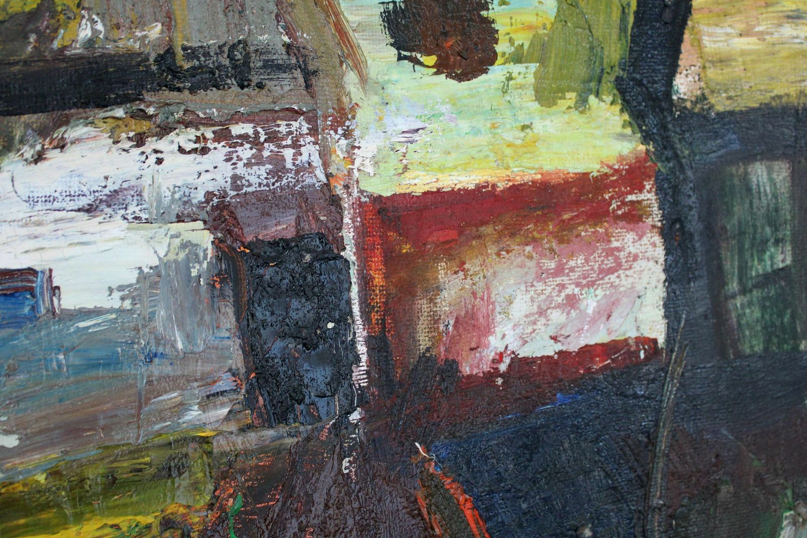 Aleksandr Rodin (1922   2001, Latvian, Russian). Village. Oil On Panel, 74 X 85cm photo for sale
