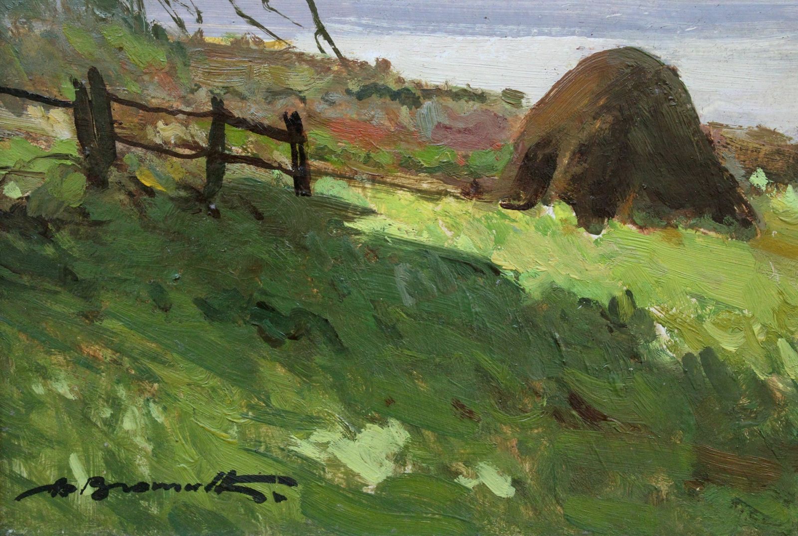 Alfejs Bromults (1913   1991, Latvian). The Lake Anna, 1990. Oil On Cardboard, 40 X 50 Cm photo for sale