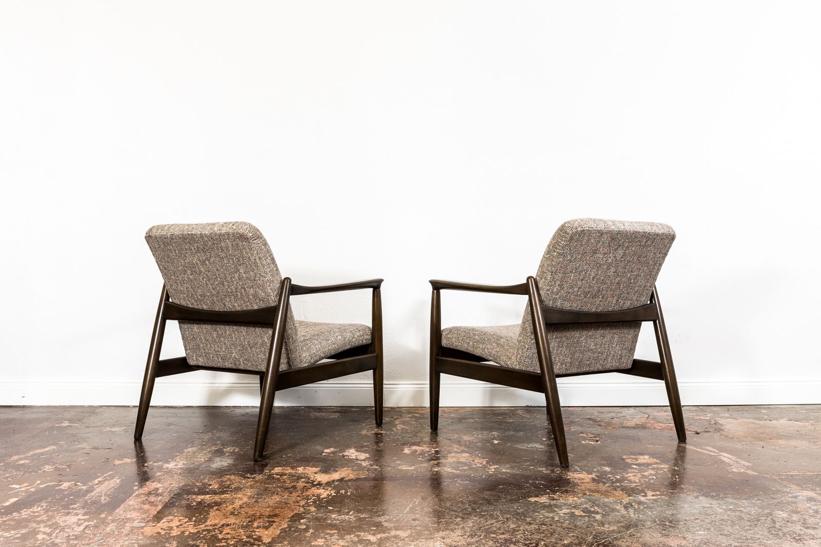 Pair Of Gfm 64 Armchairs By Edmund Homa 1960's photo Furniture