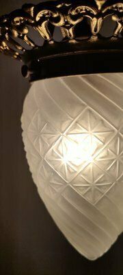 Brass Ceiling Lamp, Spain, 1950s photo for sale