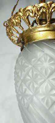 Brass Ceiling Lamp, Spain, 1950s photo vinterior