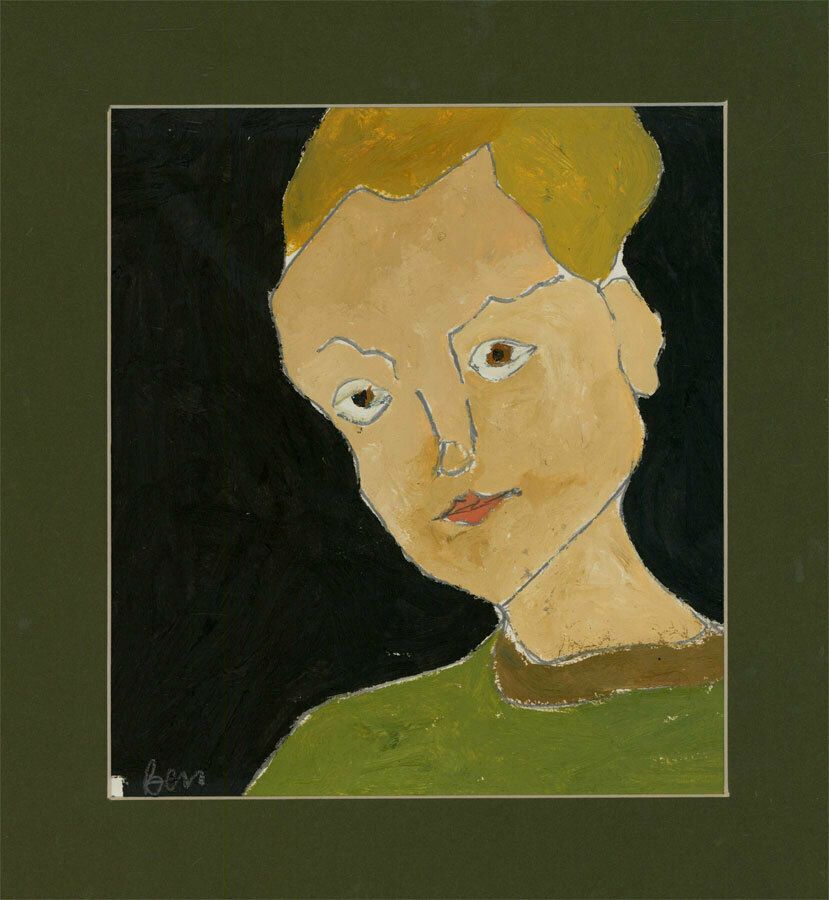 Ben Carrivick   Contemporary Oil, Woman In Olive Green photo furniture