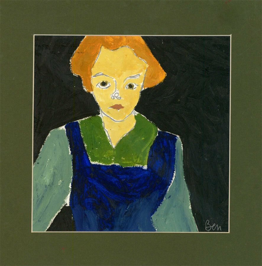 Ben Carrivick   Contemporary Oil, Woman In An Apron photo furniture