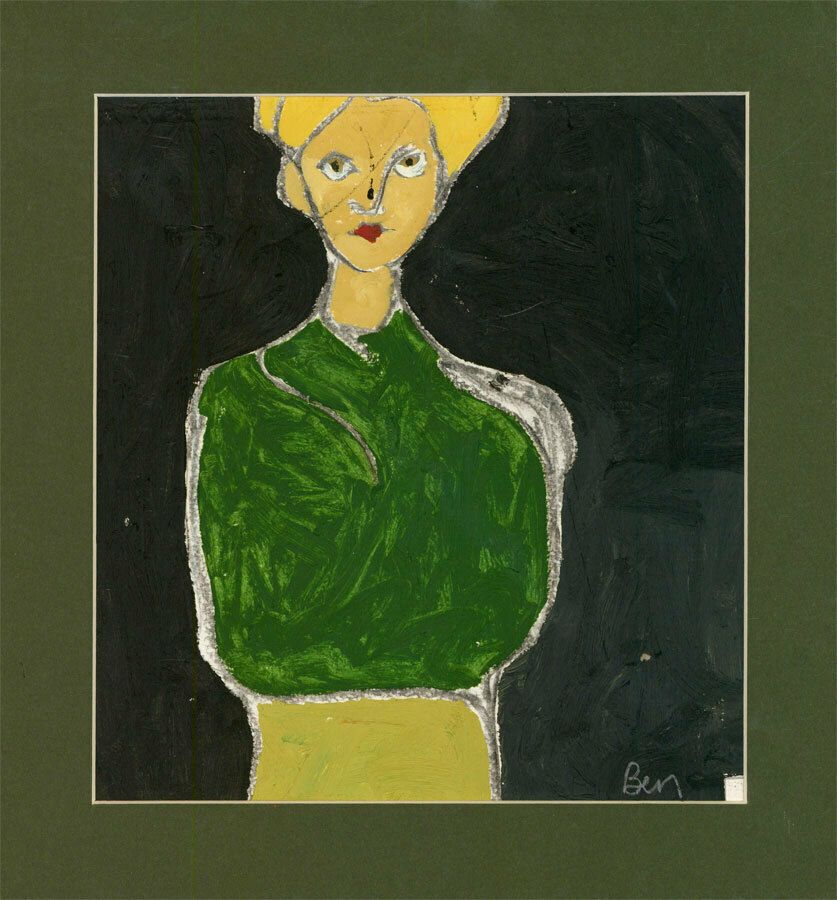 Ben Carrivick   Contemporary Oil, A Green Jumper photo furniture