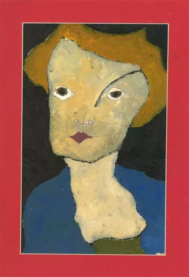 Ben Carrivick   Contemporary Oil, Woman With A Blue Shawl photo furniture
