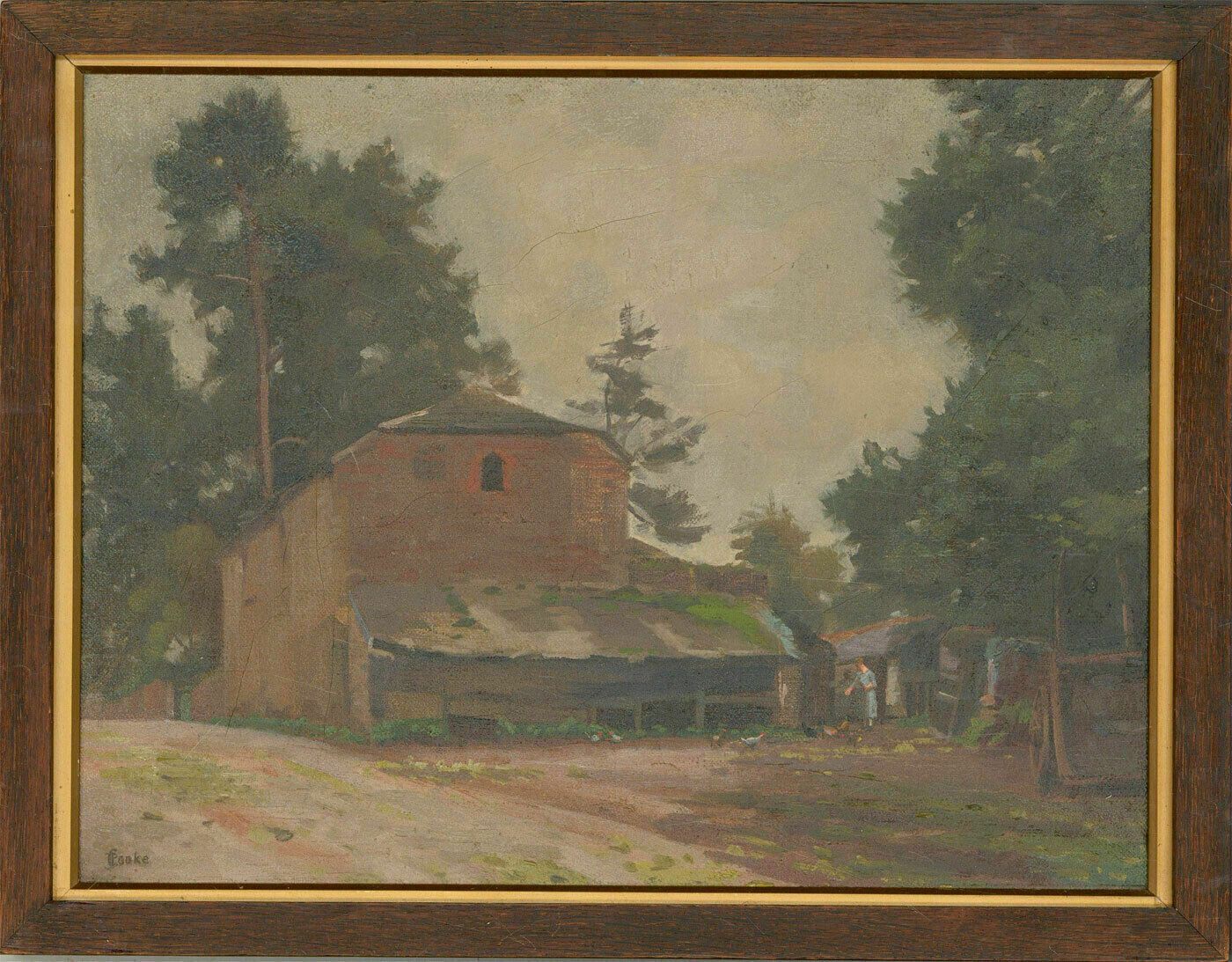 J. Cooke   Signed & Framed Early 20th Century Oil, Dwindling Sunset