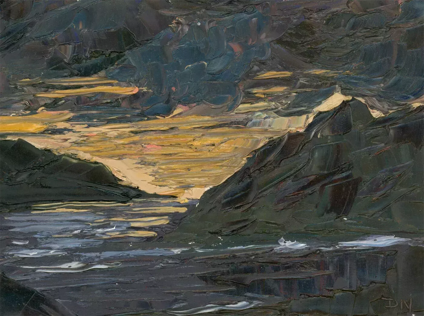 Daniel Nichols   Contemporary Oil, Scottish Loch Scene