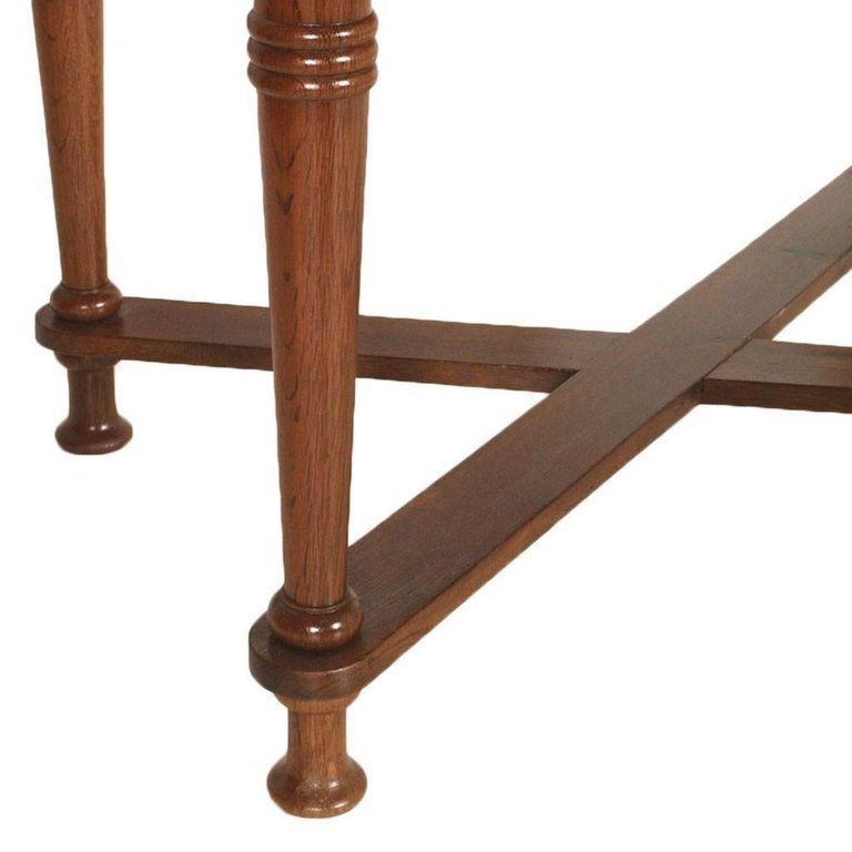 Late 19th Century Tyrolean Country Folding Table In Solid Oak Wood, Restored photo 3893.6
