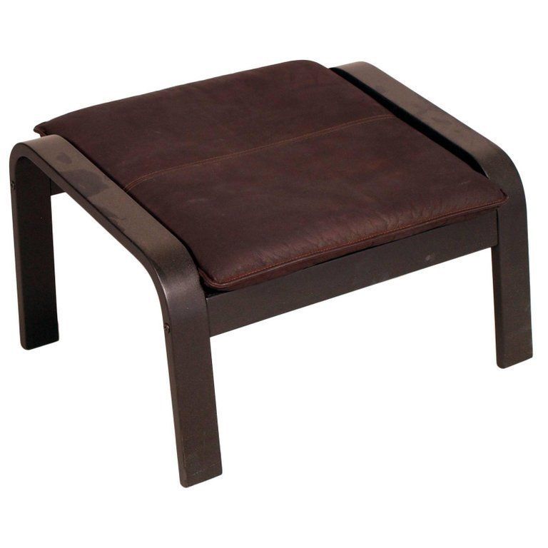 1970s Set Of Leather Cantilever Chairs With Footrest "Poäng By Noboru Nakamura photo vintage