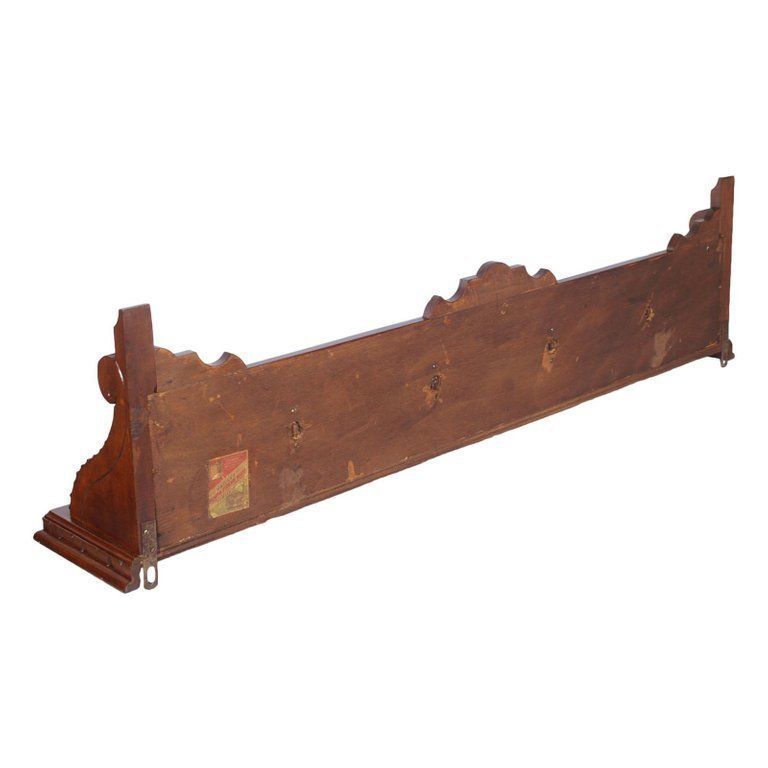 Tuscan 1930s Renaissance Coat Hat Rack Hanger, Bonciani Cascina In Carved Walnut photo buy