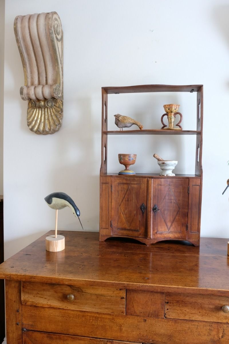 photo buy Early 19th Century Serpentine Inlaid Wall Cabinet