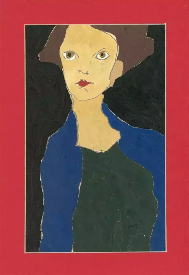 Ben Carrivick   Contemporary Oil, Woman With A Blue Scarf photo furniture